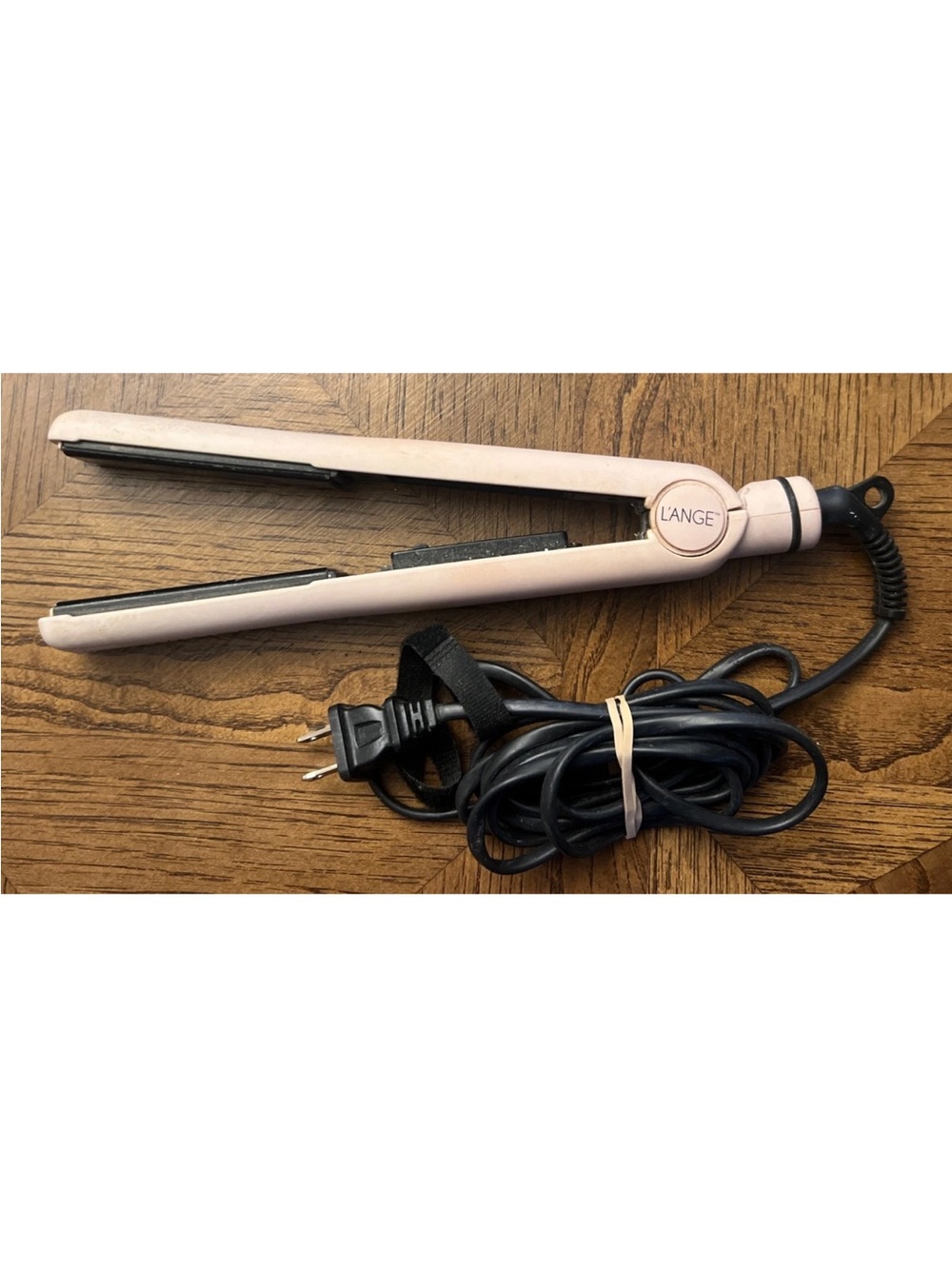 L'ANGE Le Ceramique 1-Pass Flat Iron Hair Ceramic Straightener Blush Pink WORKS!